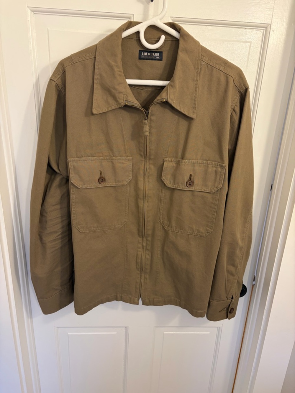 Men's Corbin Service Lightweight Green Zip Shirt Jacket. Line of Trade.